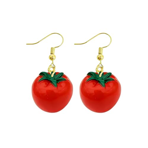 Boucles d'oreilles pendantes tomates 3D pour égayer vos tenues d'été