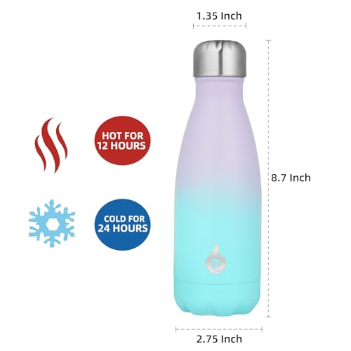 Image of BJPKPK Insulated Water Bottles 12oz Double Wall Insulated Stainless Steel Water Thermal, Lavender Green