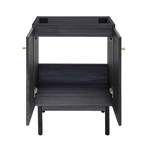 Image of Swiss Madison Classe 24 inch Bathroom Vanity in Black Cabinet Only Bath Sink Cabinet Sink Included