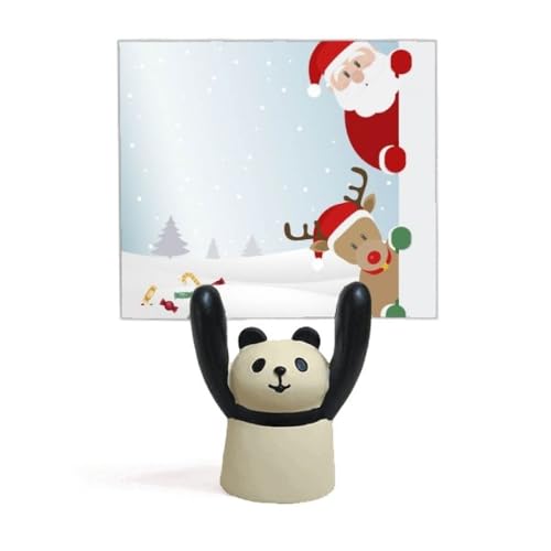 Mémo de Noël Père Noël et élan, support de décoration mignon pour table