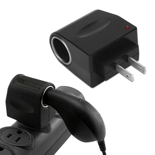 Lecctso AC to DC Converter Cigarette Lighter Adapter to Wall Plug Car Accessories for Power Supply Transformer Convert 120V/110V to 12V AC/DC Power Converter Car Cigarette Lighter Socket