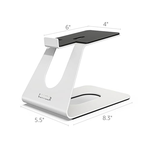 Support audio haut-parleur de bureau métal blanc enceinte K4 - 3