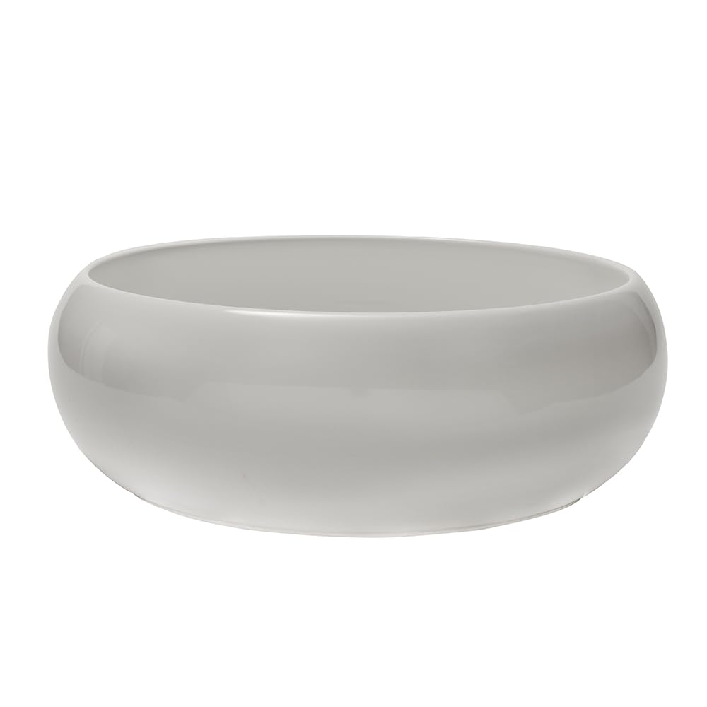 Milano White Alden Round Countertop Bathroom Basin Sink - 360Mm