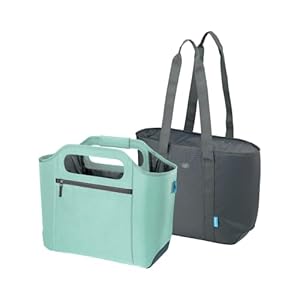 alfi Thermo-Kühltasche, isoBag mittel 23 Liter – Isolierte Einkaufstasche aus Polyester, mint grün 54 x 16,5 x 37 cm…