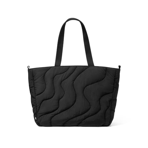 tomtoc 16-inch Puffy Laptop Tote Bag for Women 13.5L Lightweight Puffer Work Tote with Padded Laptop Compartment for 15/16-inch MacBook Large Capacity Tote Bag for Office Business Daily Essentials