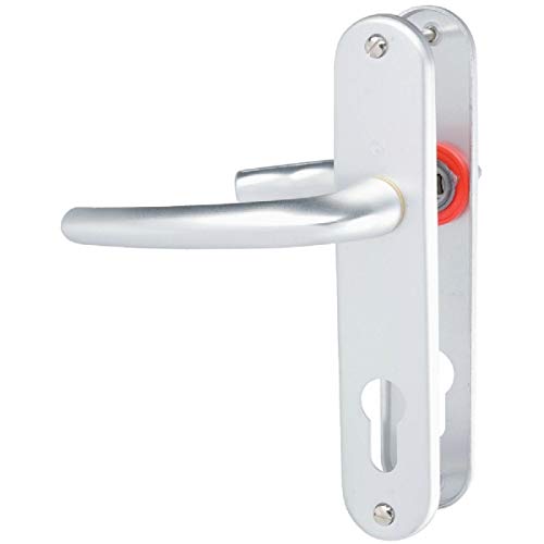 Poignée sur plaque argent - Clé I - 186 mm - San Diego - Hoppe et cie