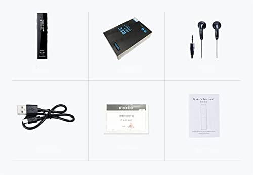 Gravador De Voz Digital Recarregável 16GB 1536kbps Cardápio Português 38h De Uso Prolongado Redução