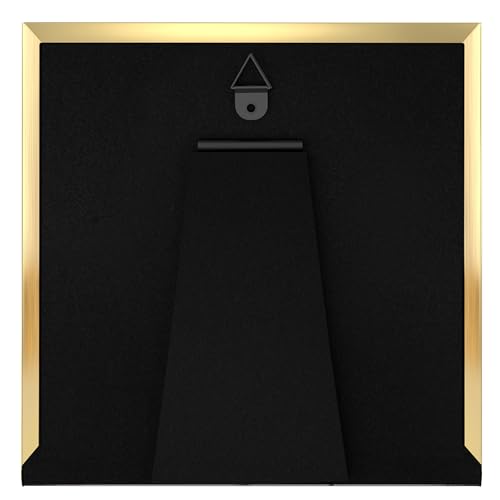 Image of eletecpro 6x6 Enamel Picture Frame with Real Glass Cover, Square Photo Frame Display Pictures 4x4 with Mat or 6 by 6 Without Mats for Tabletop and Wall Decor, Pink, 1 Pack
