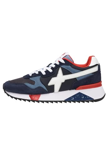 w6yz Yak-M.-Sneakers in Suede e Tessuto Tecnico-Blu, Blu-Azzurro 43