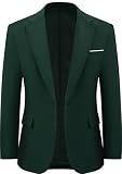 A&J DESIGN Green Blazer Men St Patricks Christmas Formal Dinner Wedding Suit Jacket for Men Slim Fit Holiday Suit Coat Birthday Ceremony Tuxedo Jacket Size XL Emerald Green