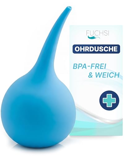 FUCHSI Ohrenreiniger Ohrenschmalz Entferner - Sicher & Einfach für Erwachsene Kinder & Babys I Wiederverwendbare Ohrenspülung Ohrendusche Ohrenreiniger Ohrenschmalz Entferner Ballonspritze Ohr Spülung