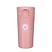 Termo, Termo de Café para Llevar de Acero Inoxidable Vaso Termico Prueba de Fugas Taza de Café Térmica Sin BPA para Coche Oficina Viaje 380ML Rosado