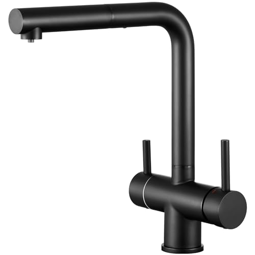 Crea Grifo De Cocina 3 Vías Osmosis Con Ducha Extraíble, Grifo Osmosis Fregadero Giratorio A 360 , Grifo De Cocina Fregadero Con Ducha, Grifo Cocina Osmosis, Negro Mate Crea Grifo De Cocina 3 Vías Osmosis Con Ducha Extraíble, Grifo Osmosis Fregadero Giratorio A 360 , Grifo De Cocina Fregadero Con Ducha, Grifo Cocina Osmosis, Negro Mate