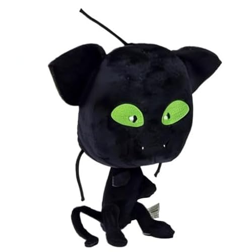 Bandai Miraculous Ladybug Peluche Toute Douce 15 cm Plagg Licence Officielle Miraculous Peluche Kwami Chat Plagg P50692 - vue 4