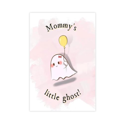 Poster fantôme rose grand format pour une chambre d'enfant douce