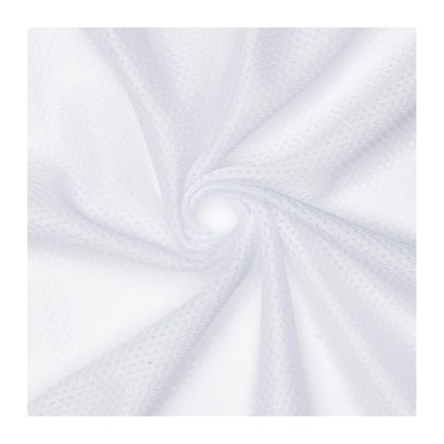 Pico Textiles 1 Yard - White Polyester Micro Mesh Jersey Fabric - Sold by The Yard - 60" Wide - Small Holes - Durable Athletic Mesh Fabric for Sewing Soccer & Basketball Jerseys Uniforms by PICO TEXTILES - Used condition - US$12.56