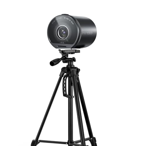 Image of EMEET Phone Tripod Stand, 55.5in Tall Adjustable Floor Mount for Cell Phones, 360 Pan Tilt Head, Foldable 19.3in, Lightweight Stand for Live Streaming, Video Recording, Vlogging, Selfies