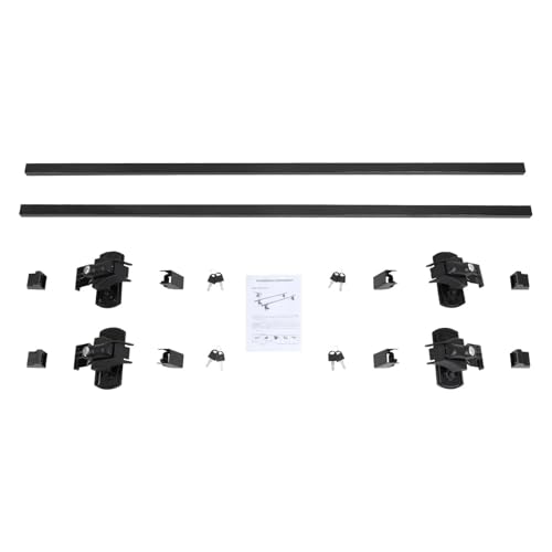 Portabicicletas de techo universal con barras de equipaje de 54 pulgadas y cerradura de seguridad