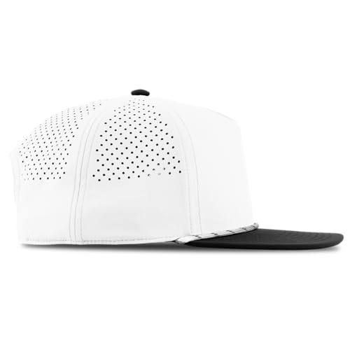 Image of Branded Bills Bare Flat 5 Panel Rope Hat for Men, Adjustable Snapback Golf Baseball Cap Flat Brim