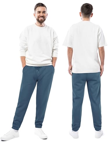 Fleece Sweatpants for Men Elastic Bottom Active Athletic Workout Jogger Pants with Pocket and Drawstring4