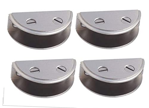 4ever Stainless Steel D Type Glass Shelf Bracket 2 Inches 8 MM Silver Pack of 4 Pcs-image-11