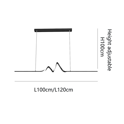 Lampe suspendue LED dimmable avec télécommande pour grand bureau - 5