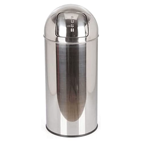 KJULKJKHJ Cubo de Basura cilíndrico con Tapa abatible y Barril Interior, Cubo de Basura Grande para Uso Comercial, Cocina y Oficina