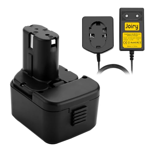 Joiry NI-MH 12 V 3,5 Ah Batterie et Chargeur pour Hitachi EB1222HL EB1214L EB1214S EB1220BL EB1220HL EB1220HS EB1220RS EB1212S EB1226HL EB1230HL EB1230R EB1230X EB1230X...