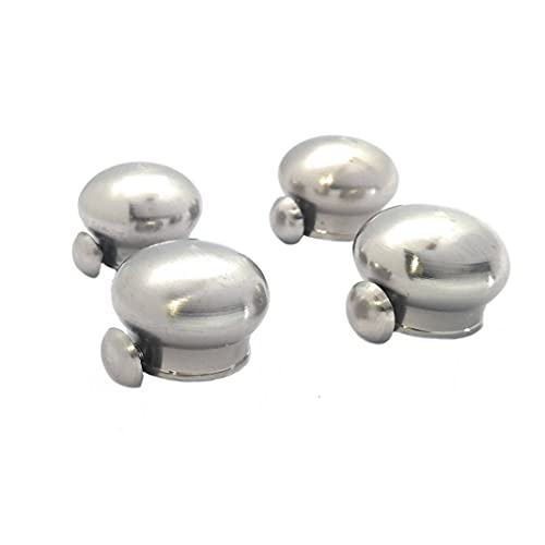 Image of FAPBADRI Simple Curtain End Caps /Finials for a 1 inch Pipe /Rod, Colour - Silver Matt, 4 Pieces