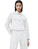 Pepe Jeans - Chaqueta Vaquera Tiffany PL401930 - Cazadora Vaquera Cropped (Corta) EN Tono Beige para Mujer (M)