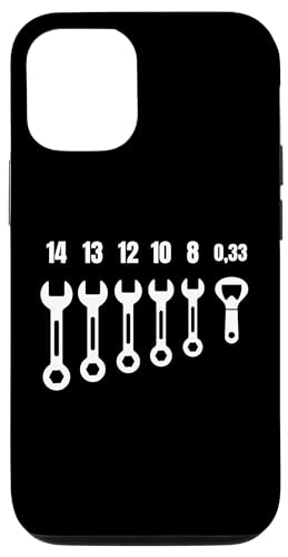 Coque pour iPhone 13 Clé à molette bière décapsuleur atelier hommes fun
