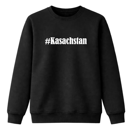 Sweat Kazakhstan noir imprimé pour homme, femme et enfant