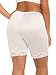 Ilusion Women's Short Slips 1037 - Slip Bloomers with Lace Trim - White, Size Large
