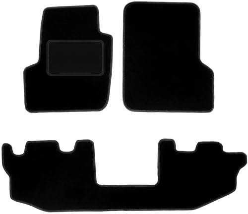 Wielganizator Alfombrillas de Coche de Terciopelo a Medida, compatibles con Jeep Wrangler TJ SUV 1996 – 2006 – Accesorios para Coche – Práctico Felpudo – 4 Piezas – Negro