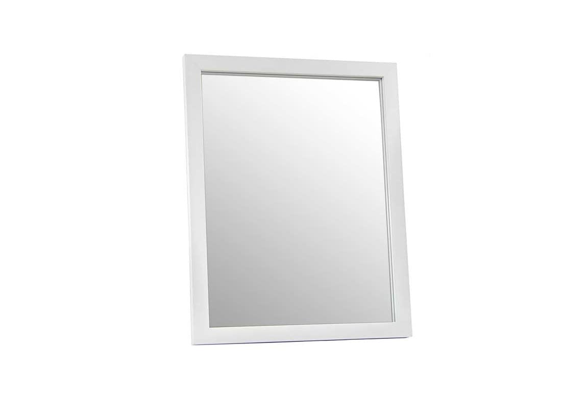 Gicos Specchio rettangolare da parete cornice in legno colore bianco 30 * 40 cm NOF-817960