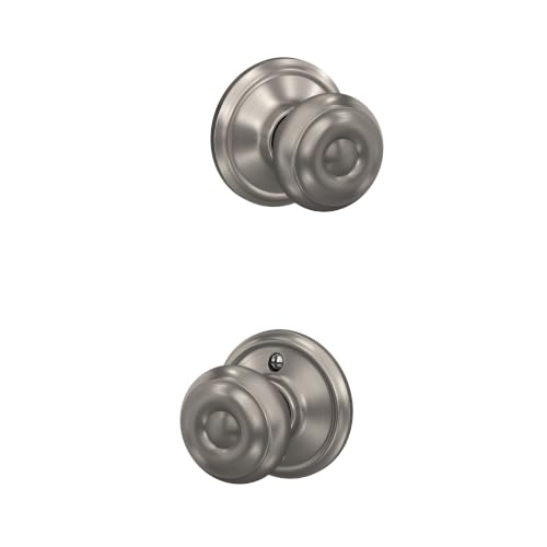 Image of Schlage Georgian Hall /Closet Passage Door Knob, Satin Nickel