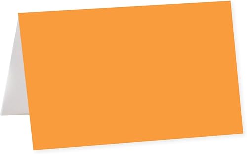 Andaz Press Tarjetas de lugar imprimibles para tienda de campaña, color naranja, paquete de 20 tarjetas de colocación de asientos, tarjetas de lugar