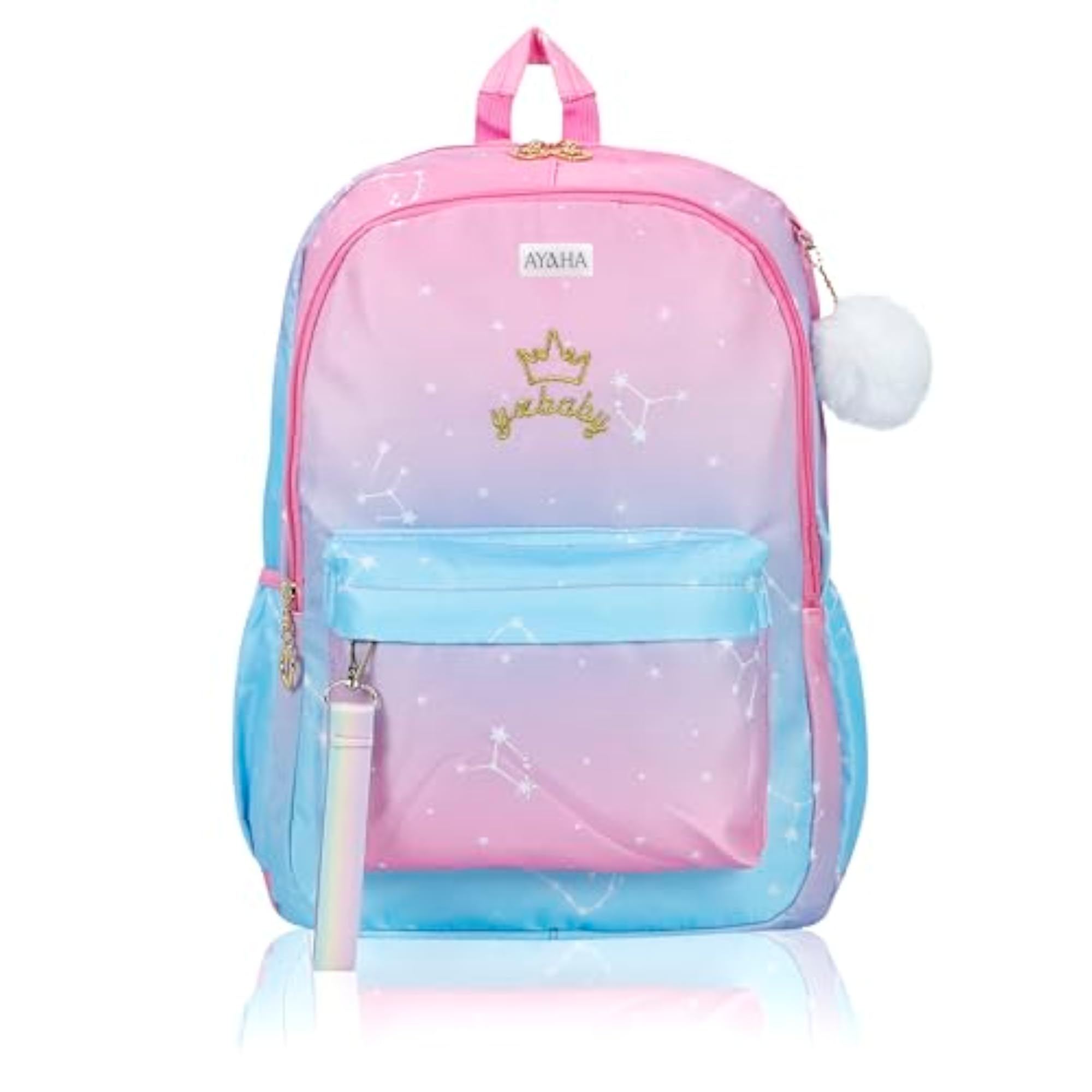 17 Inch Trendy Korean Design Printed School Backpack