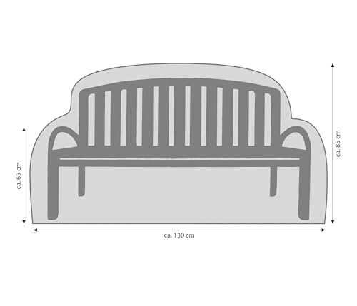 Funda para Banco de jardín de poliéster resistente gris 4