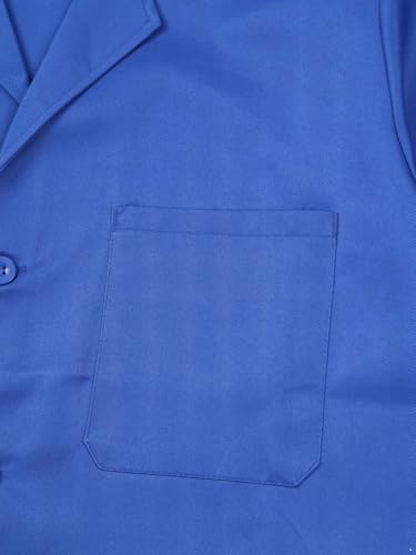 Image of iiniim Mens Long Sleeve Wear Resistant Work Coat Notched Lapel Dustproof Jacket Lab Coat Workwear