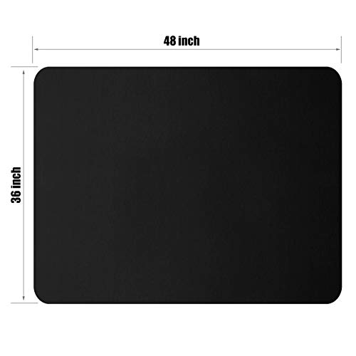 Image of Kuyal Chair mat for Hardwood Floor 36 x 48 inches Rectangle Floor Mats Wood /Tile Protection Mat for Office & Home, Black