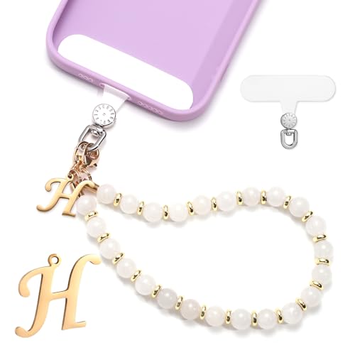 1 Set Beaded Phone Wrist Strap, Initial Phone Charms Detachable Letter B - Photo 15 sur 176