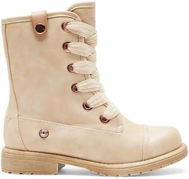Roxy Girls Bruna Combat Boot, Champagne, 2 Big Kid | Image 4