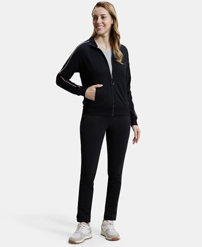 Image of Jockey Women's Regular fit Jacket with Ribbed cuff and hem A111 Black S