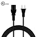 J-ZMQER UL Listed 6.6ft 2-Prong AC Power Cord Compatible with Earthquake Minime P-8 P-10 P-12 & P-2515 subwoofers