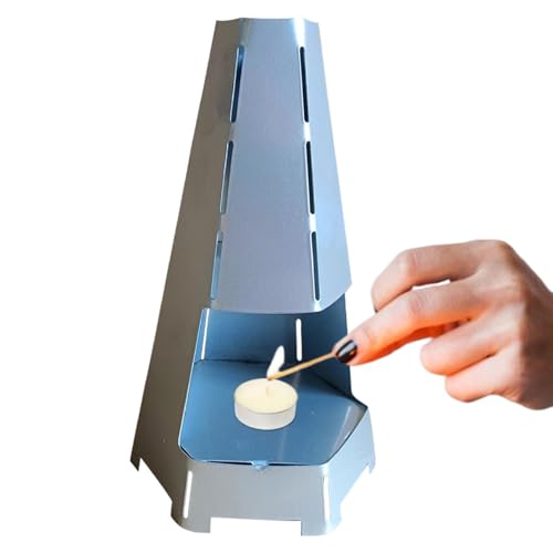 Estufa de velas de té, resistente al viento, estufa de té decorativa para interiores, para chimenea, mesa, jardín, dormitorio, interior y exterior, camping, dormitorio, jardín, salón, terraza