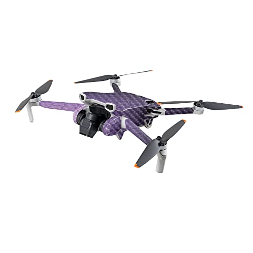 Image of MightySkins Carbon Fiber Skin Compatible with DJI Mini 3 - Antique Purple | Protective, Durable Textured Carbon Fiber Finish | Easy to Apply | Made in The USA