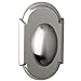 Delaney Hardware Bravura 905 Oxford Knob Privacy Lockset with Modern Arched Trim Scratch Resistant Door Knob for Bedroom/Bathroom, Satin Nickel