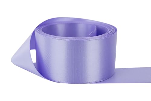 Image of Ribbon Bazaar Double Faced Satin - Premium Gloss Finish - 100% Polyester Ribbon for Gift Wrapping, Crafts, Scrapbooking, Hair Bow, Decorating & More - 5 /8 inch Iris 50yd Spool