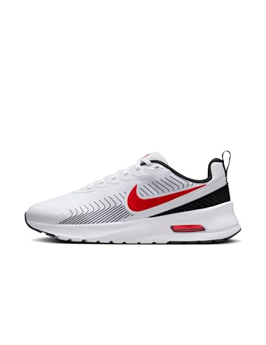 Nike Men's Air Max Nuaxis Sneaker, White/University Red/Black/White, 11